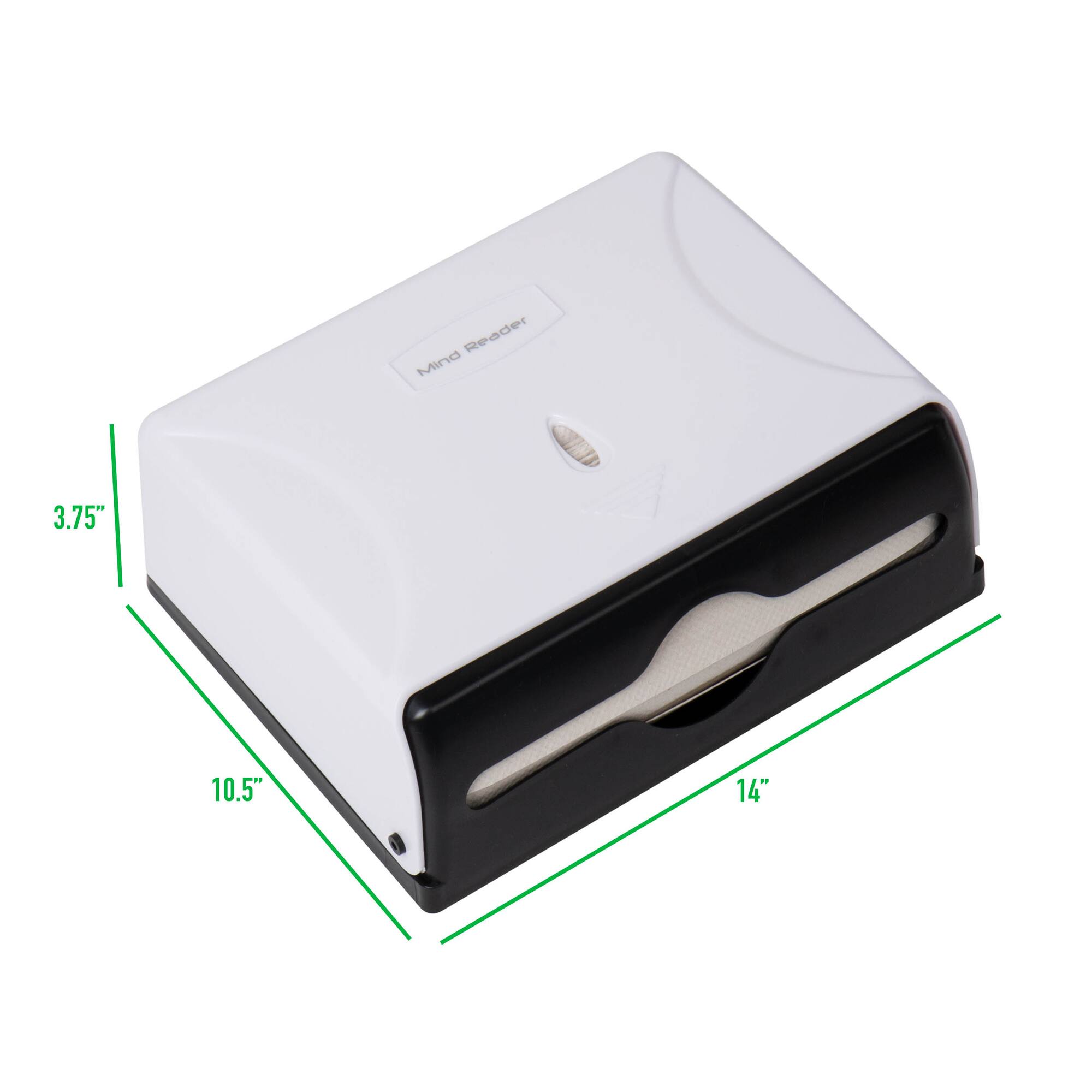 Mind Reader White Multi-Fold Paper Towel Dispenser